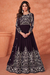 Black anarkali frock outlet