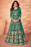 green anarkali suit