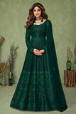 green anarkali suit