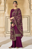 purple anarkali suit