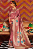 Banarasi - Chanderi Saree Orchid Purple Woven Chanderi - Banarasi Fusion Saree saree online