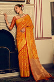 Banarasi - Patola Saree Bright Yellow Banarasi Patola Saree saree online