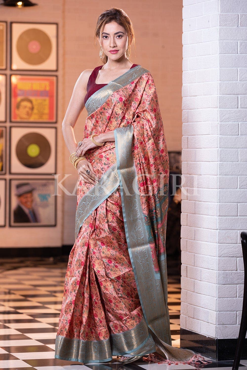 Banarasi - Patola Saree Salmon Orange Banarasi Patola Saree saree online