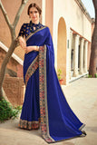 blue banarasi saree