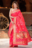 Banarasi Saree Anemone Red Banarasi Saree saree online