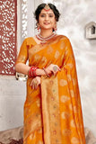 Banarasi Saree Apricot Orange Banarasi Saree saree online