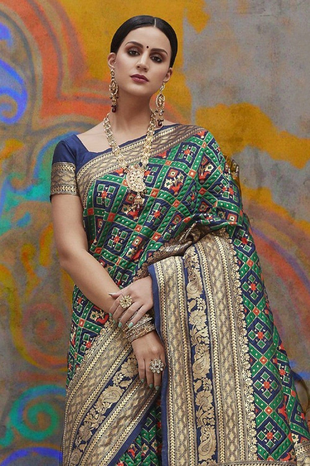 Banarasi Saree Blue Woven Banarasi Brocade Saree saree online