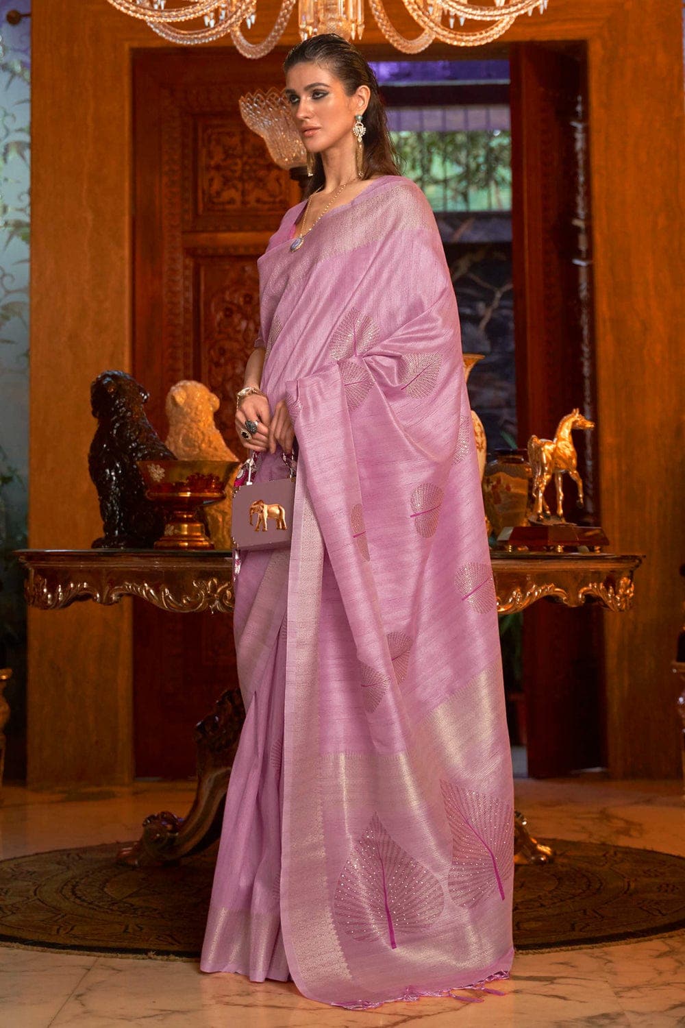 Banarasi Saree Blush Purple Banarasi Saree saree online