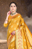Banarasi Saree Butterscotch Yellow banarasi Saree saree online