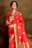 Banarasi Saree Chilli Red Banarasi Saree saree online