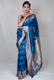 blue banarasi saree