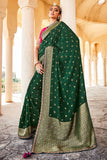 green banarasi saree