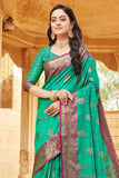 green banarasi saree