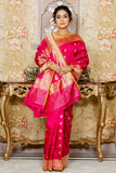 pink banarasi saree