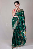 Deep Teal Green Banarasi Saree