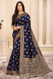 Banarasi Saree Denim Blue Banarasi Saree saree online