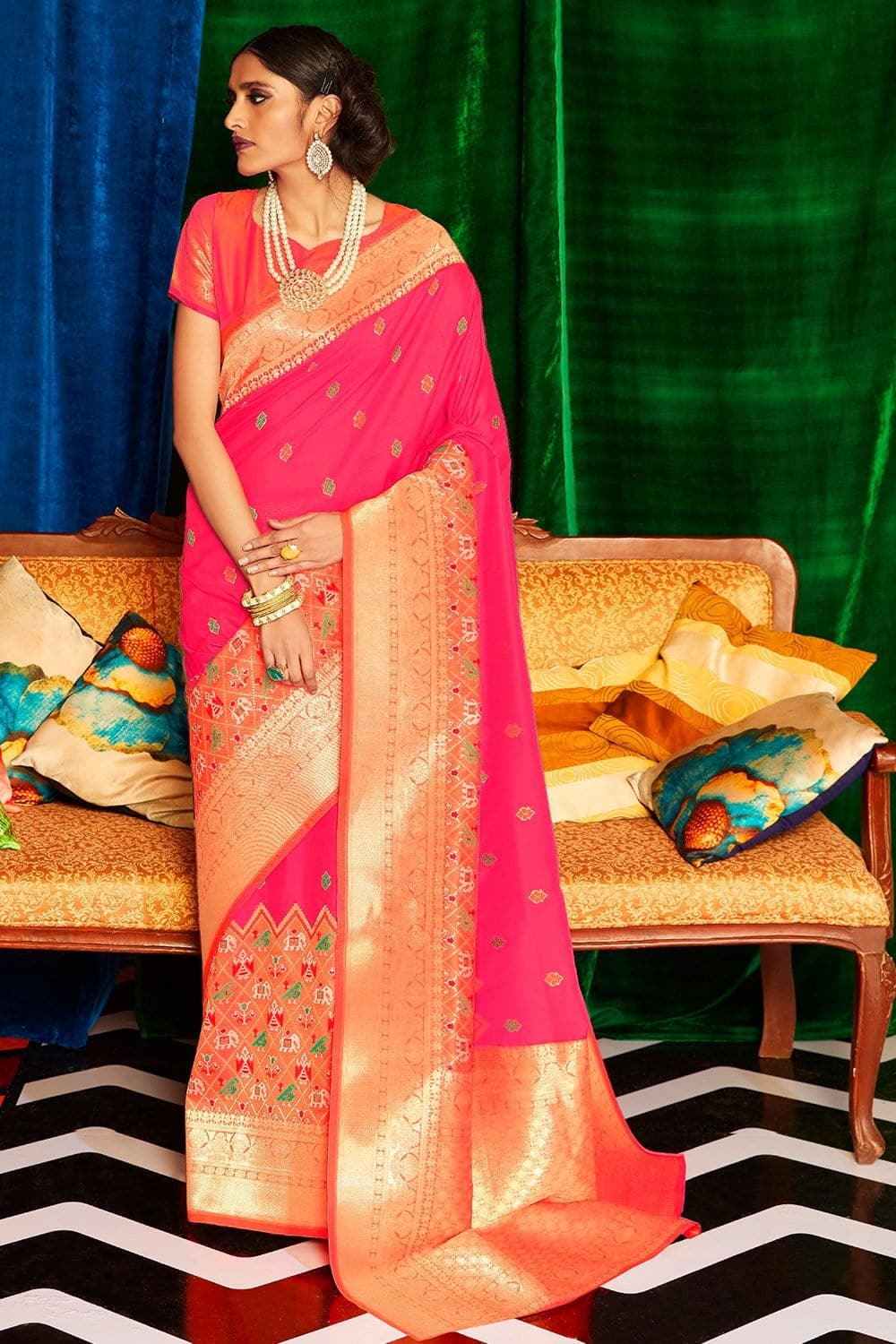 Banarasi Saree Desire Pink Banarasi Saree saree online