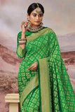 Emerald Green Zari Woven Banarasi Saree