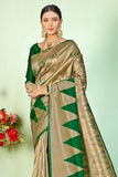 Banarasi Saree Forest Green Zari Woven Banarasi Saree saree online