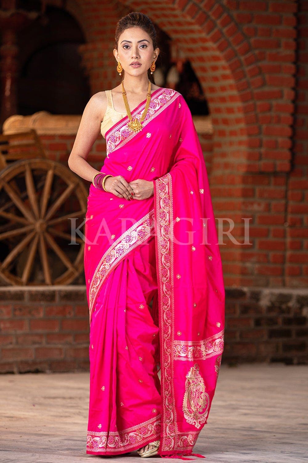 Banarasi Saree Fuscia Pink Banarasi Saree saree online