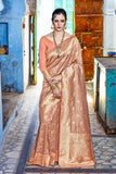 Banarasi Saree Golden Peach Woven Banarasi Brocadesilk Saree saree online