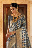 Banarasi Saree Grey Woven Banarasi Brocade Saree saree online