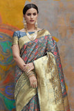 Banarasi Saree Grey Woven Banarasi Brocade Saree saree online