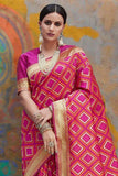 Banarasi Saree Hot Pink Woven Banarasi Brocade Saree saree online