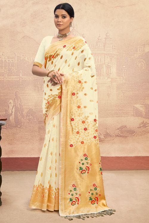 Banarasi Saree Lace White  Banarasi Saree saree online