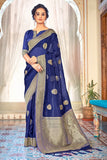 banarasi saree, blue banarasi saree