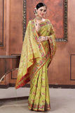 green banarasi saree