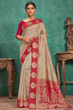 Banarasi Saree Light Taupe Beige Banarasi Saree saree online