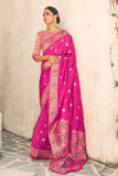 Banarasi Saree Magenta Pink Banarasi Saree saree online