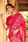 Banarasi Saree Magenta Pink Banarasi Saree saree online