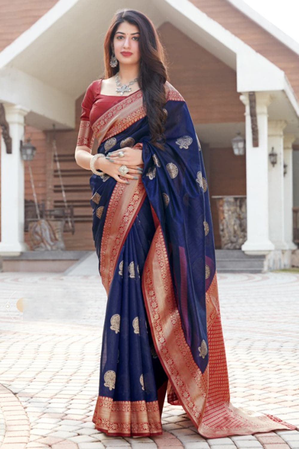 blue saree