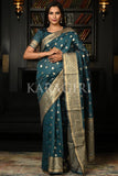 Banarasi Saree Ocean Blue Banarasi Saree saree online