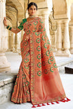 Banarasi Saree Orange Banarasi Saree saree online