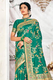 Banarasi Saree Pine Green Zari Motif Banarasi Saree saree online