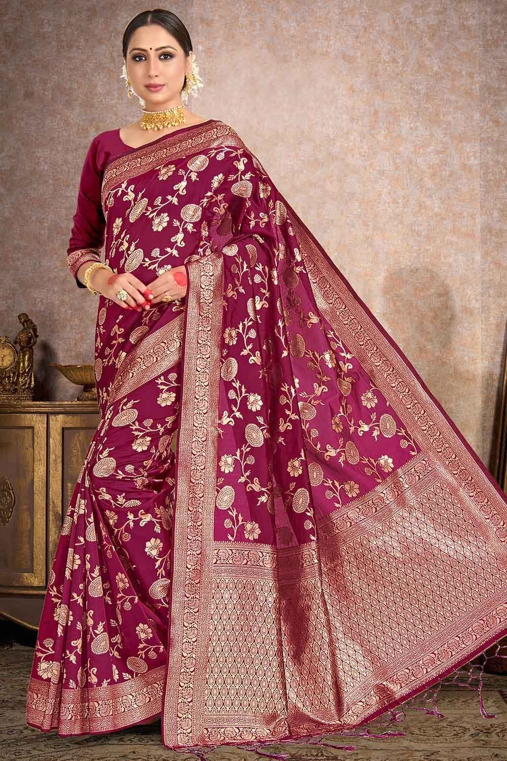 Banarasi Sarees - Upto 50% to 80% OFF on Pure Banarasi Silk Sarees Online  at Best Prices In India | Flipkart.com