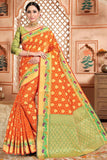 Banarasi Saree Pumpkin Orange Banarasi Saree saree online