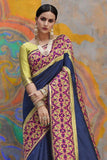 Banarasi Saree Royal Blue Woven Banarasi Brocade Saree saree online