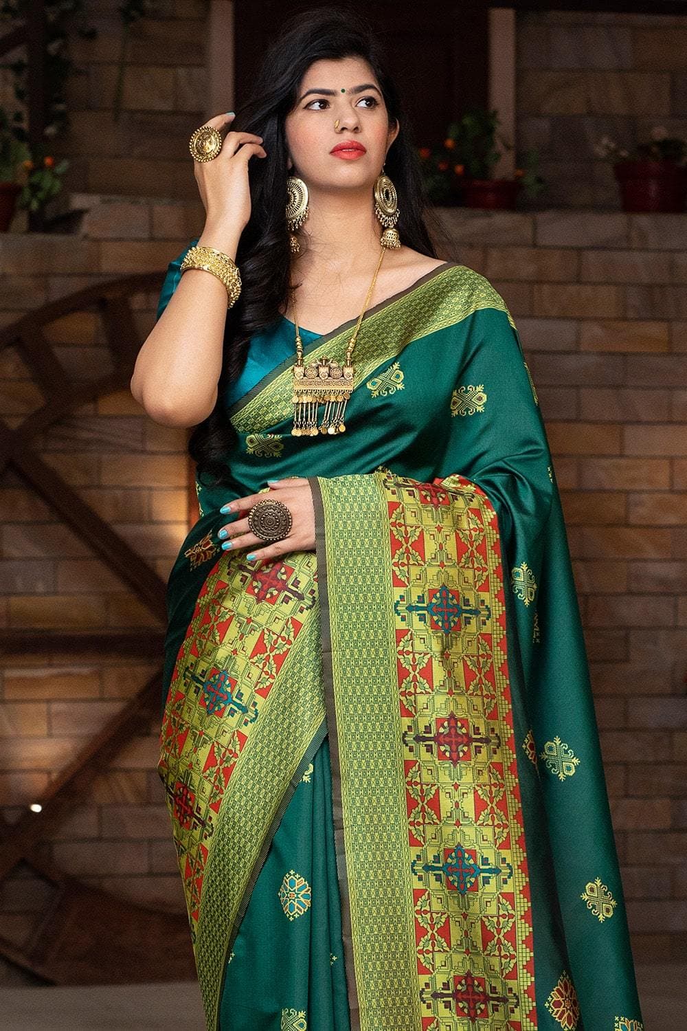 Banarasi Saree Sacramento Green Banarasi Saree saree online