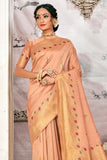 Banarasi Saree Sepia Yellow Zari Motif Banarasi Saree saree online