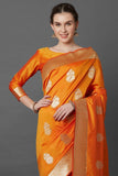 Sunrise Orange Woven Bridal Banarasi Saree - Limited Exclusive Bridal Collection