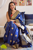 SWATI BORA in Admiral Blue Banarasi Saree