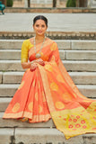 Banarasi Saree Tangerine Orange Banarasi Saree saree online