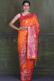Banarasi Saree Tiger Orange Banarasi Saree saree online