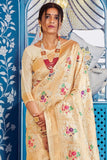 Vanilla Cream Banarasi Saree