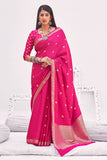 pink banarasi saree