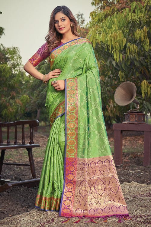 green saree